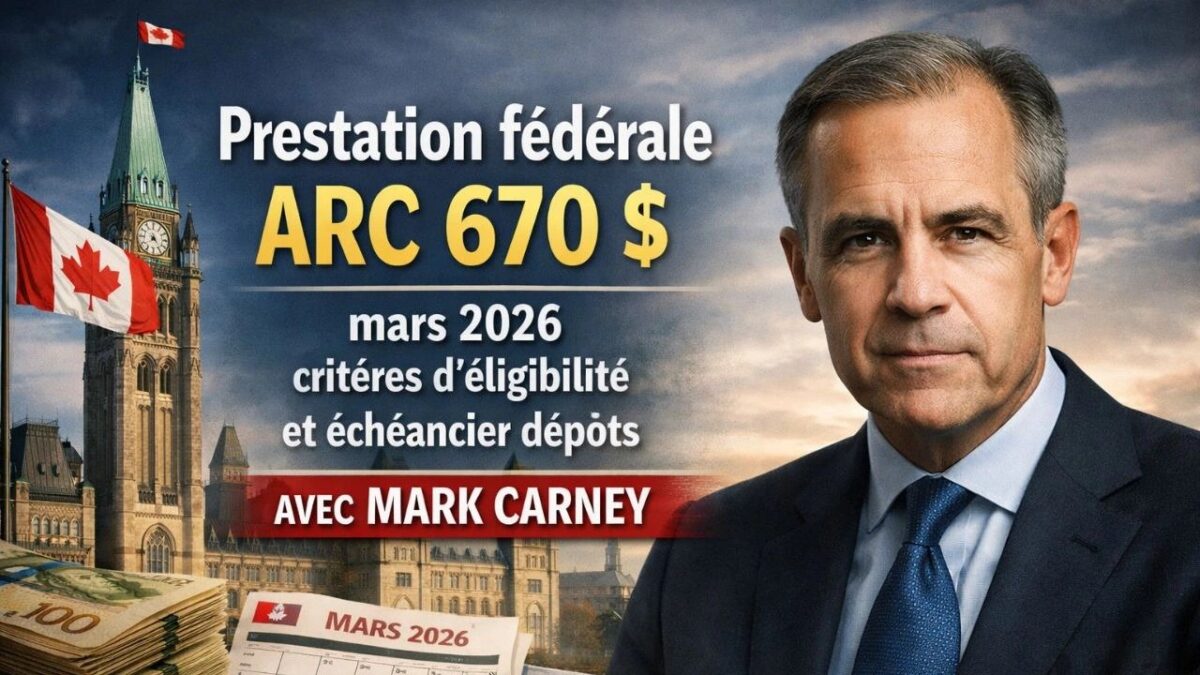 Prestation fédérale ARC 670 $ mars 2026 critères d’éligibilité et échéancier dépôts